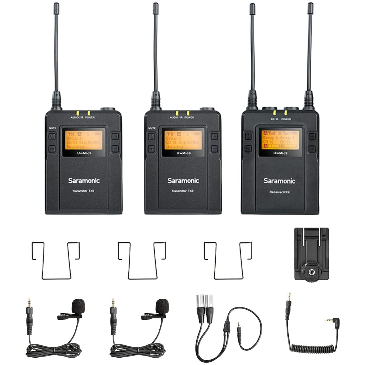 Saramonic UWMIC9TX9TX9RX9 Camera External Microphone Digital & Camcorder - Black
