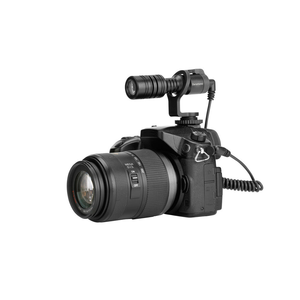 Vmic Mini Camera-Mountable Shotgun Microphone for DSLR, Mirrorless & Video Cameras or Smartphones & Tablets